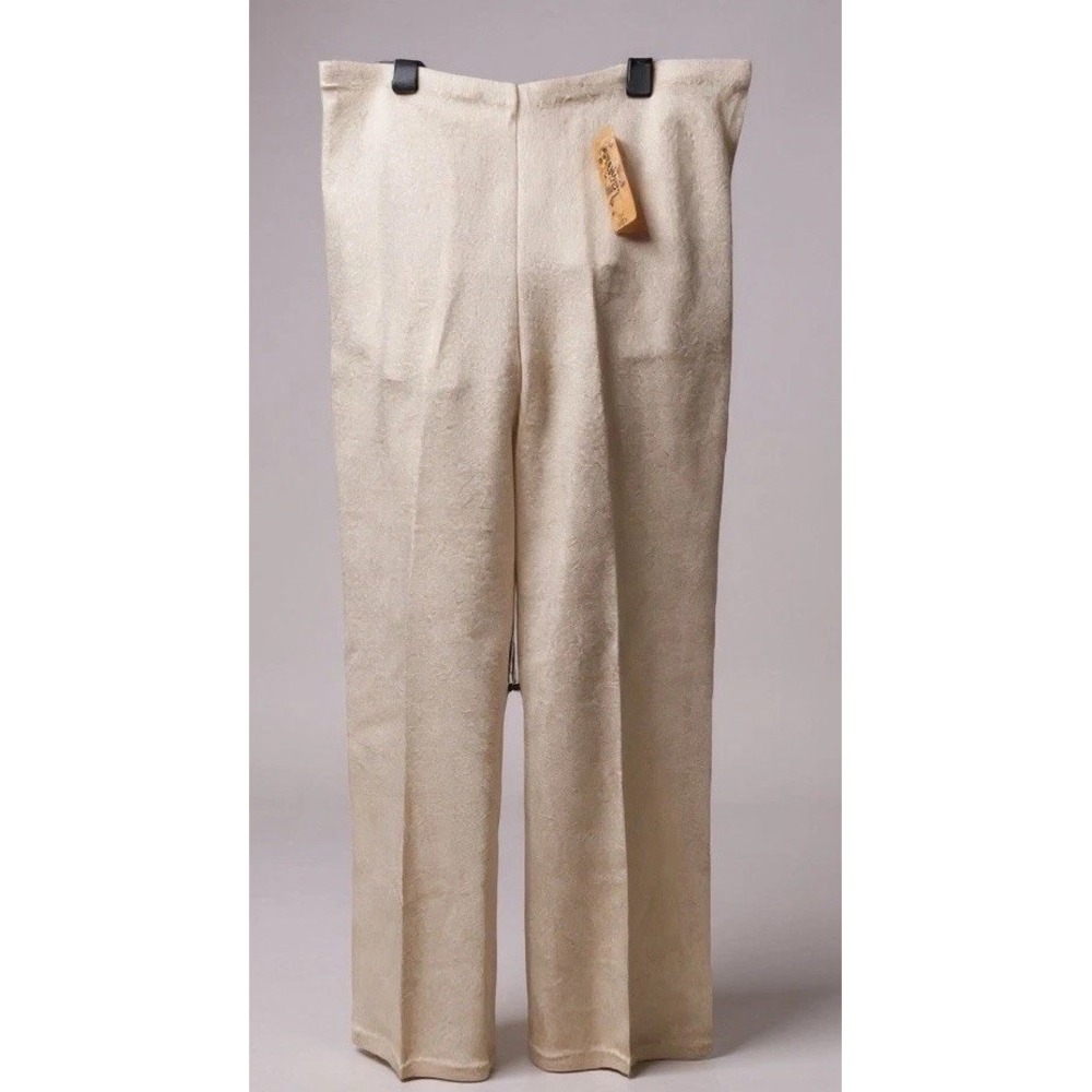 Marbella Sweater Pants Women's Cream With Gold Accents Size S Vintage 70's New